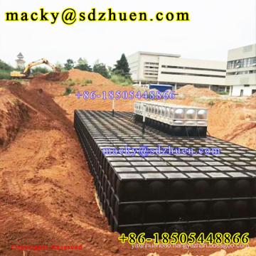 Easy to maintain sectional HDG panel steel underground water storage tank